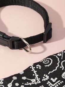 1pc Bandana Design Pet Collar For Decoration - Black - View 5