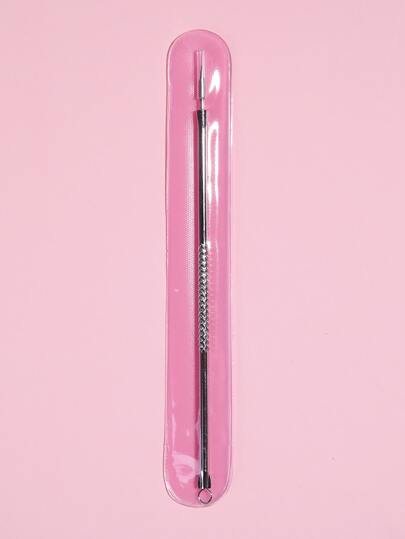 Blackhead Remover Pimple Popper Tool, 1pc Modern Double Headed Reusable Metal Blackhead Comedone Acne Needle With Individual Packaging, For Beauty Face Health Salon And Deep Cleansing