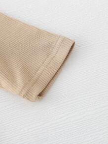 Baby 2sets Ribbed Knit Bodysuit & Pants - Multicolor - View 4