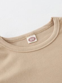 Baby 2sets Ribbed Knit Bodysuit & Pants - Multicolor - View 3