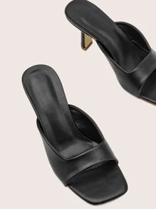 Xăng đan Cao gót Nữ màu trơn Thanh lịch - màu đen - Xem 6