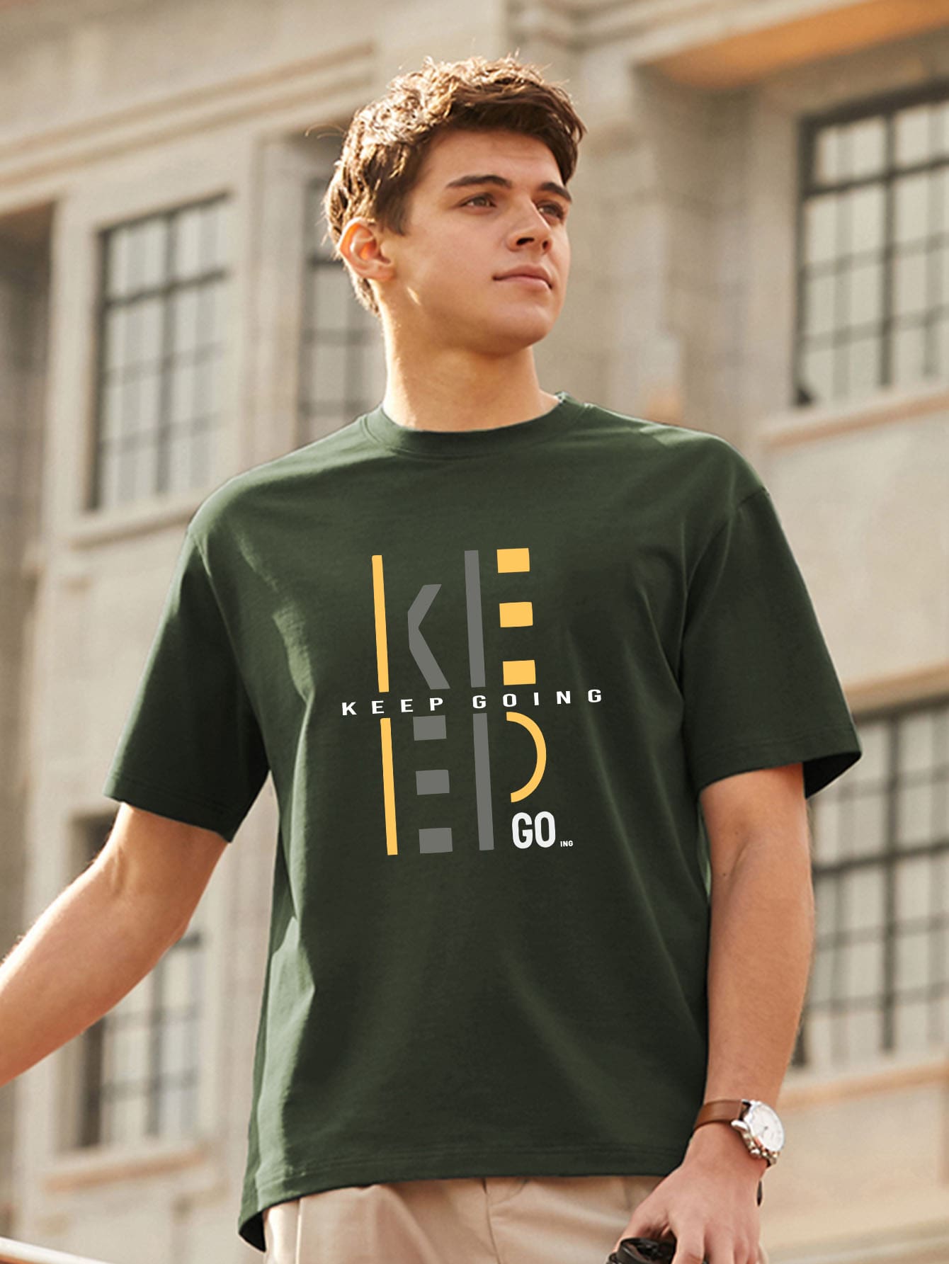 Tops Nam Lá thư Giải trí - xanh quân đội - Xem 1