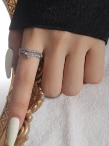 Vòng cửa tay áo Khối Zirconia  Trang trí - Bạc - Xem 2