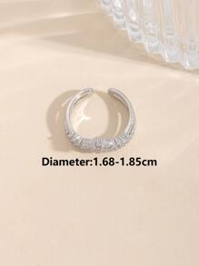 Vòng cửa tay áo Khối Zirconia  Trang trí - Bạc - Xem 4