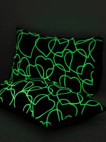 1 cặp hình trái tim In phát sáng trong áo gối tối mà không cần chất độn - Nhiều màu - Xem 1