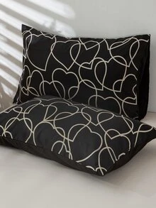 1 cặp hình trái tim In phát sáng trong áo gối tối mà không cần chất độn - Nhiều màu - Xem 2