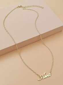 Vòng cổ Charm chữ Name - Vàng - Xem 2