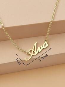 Vòng cổ Charm chữ Name - Vàng - Xem 3