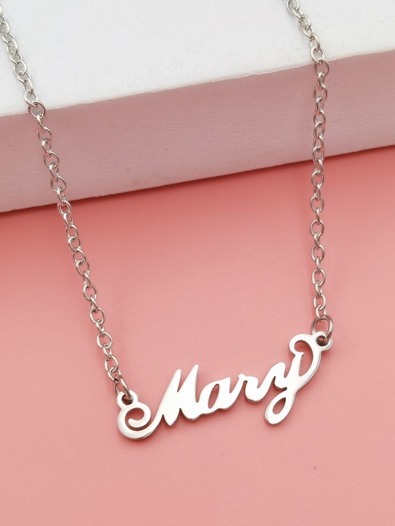 Name Letter Charm Necklace | SHEIN EUR