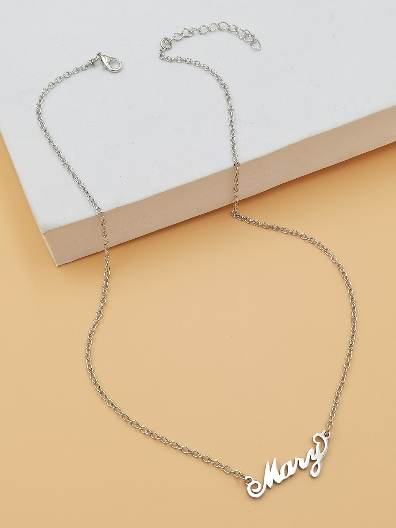 Name Letter Charm Necklace | SHEIN EUR