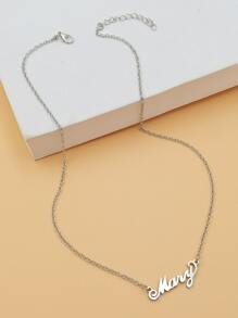 Vòng cổ Charm chữ Name - Bạc - Xem 2