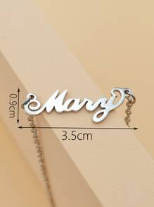 Vòng cổ Charm chữ Name - Bạc - Xem 3
