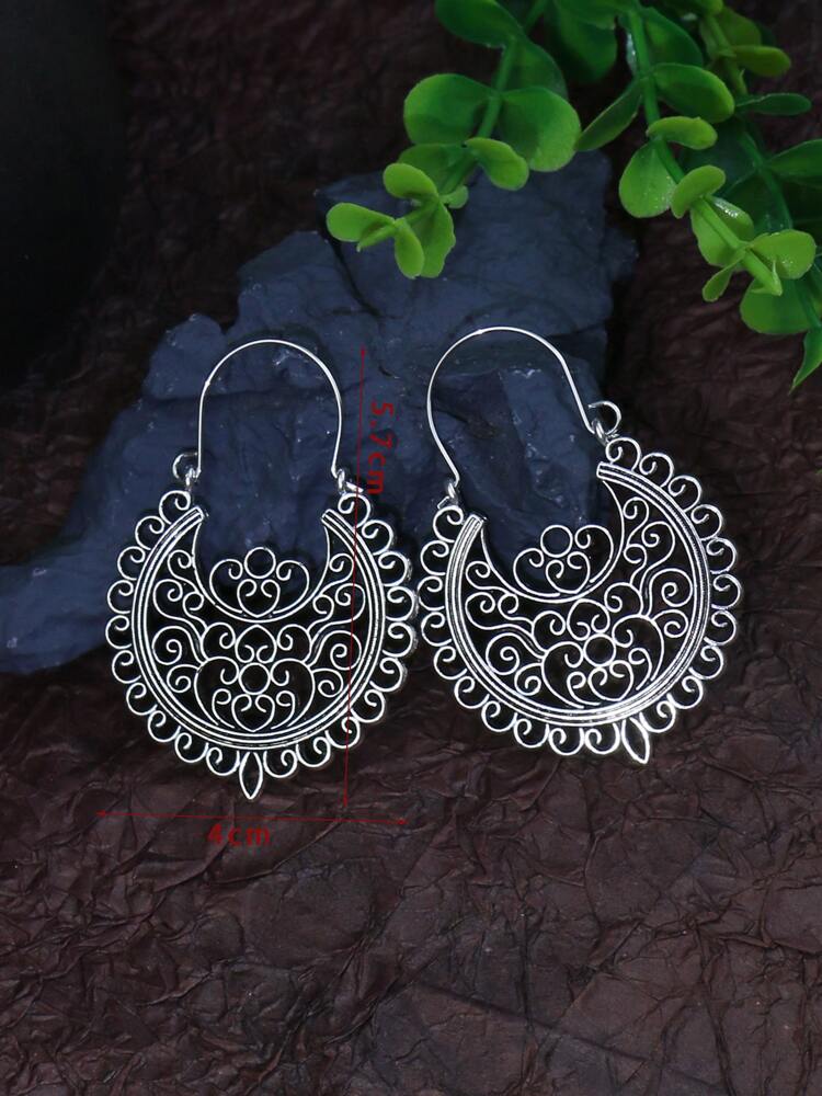Hollow Out Hoop Earrings picture 3