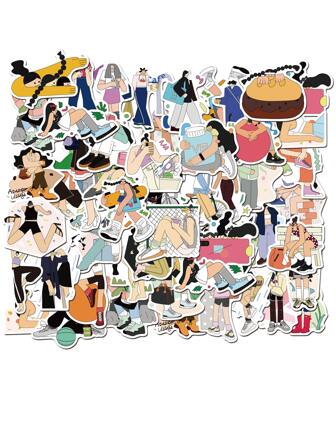 50入組人像圖案貼紙
