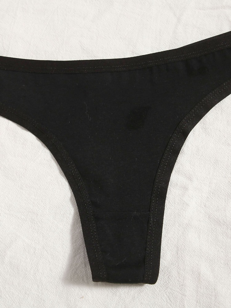 4 条装简约纯色性感内裤 - 彩色 - 查看 5