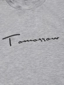 SHEIN Men Letter Graphic Tee & Trousers Lounge Set - Multicolor - View 3