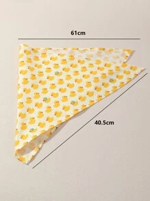 1入組小號/中型狗骨、爪子和鴨子圖案寵物頭巾圍兜 - 查看 4