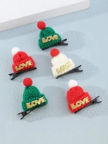 5pcs Hat Decor Pat Hair Clip - Multicolor - View 2