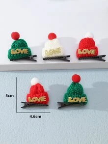 5pcs Hat Decor Pat Hair Clip - Multicolor - View 4