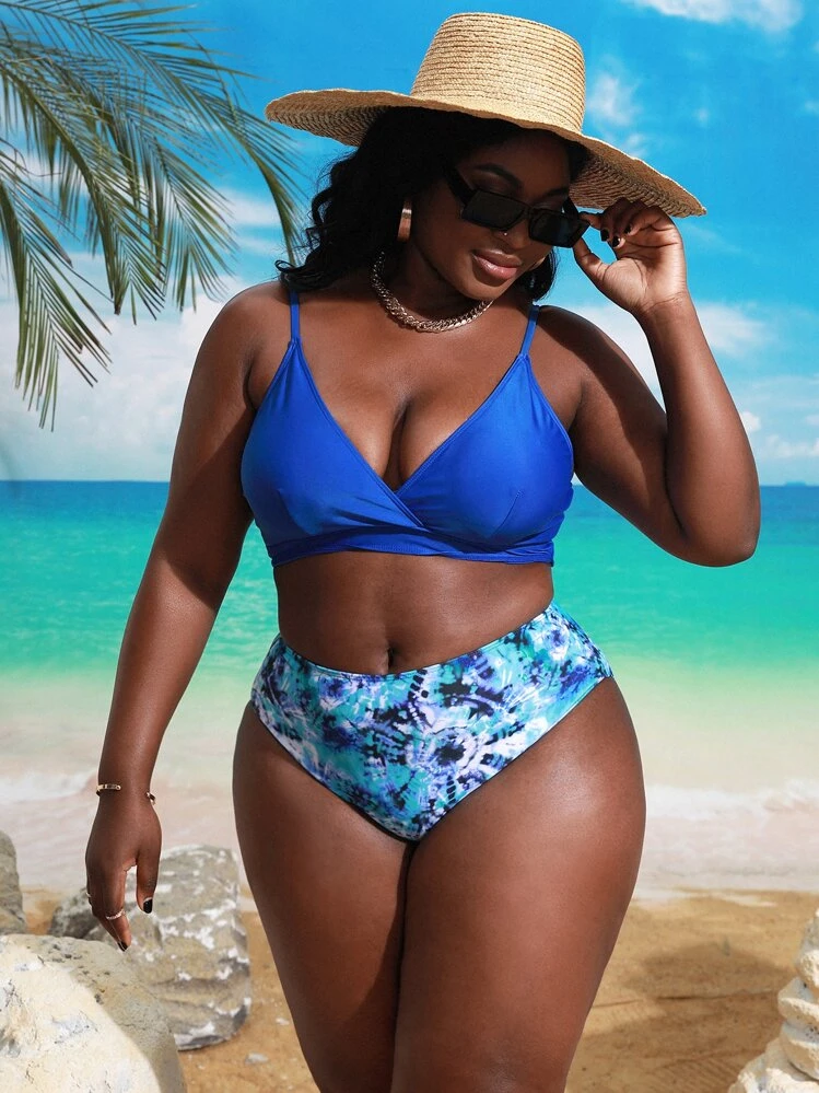 プラスサイズ タイダイ ビキニセット 夏のビーチ | SHEIN JAPAN