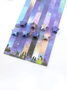 1 pieza Papel origami con estampado de dibujos animados al azar