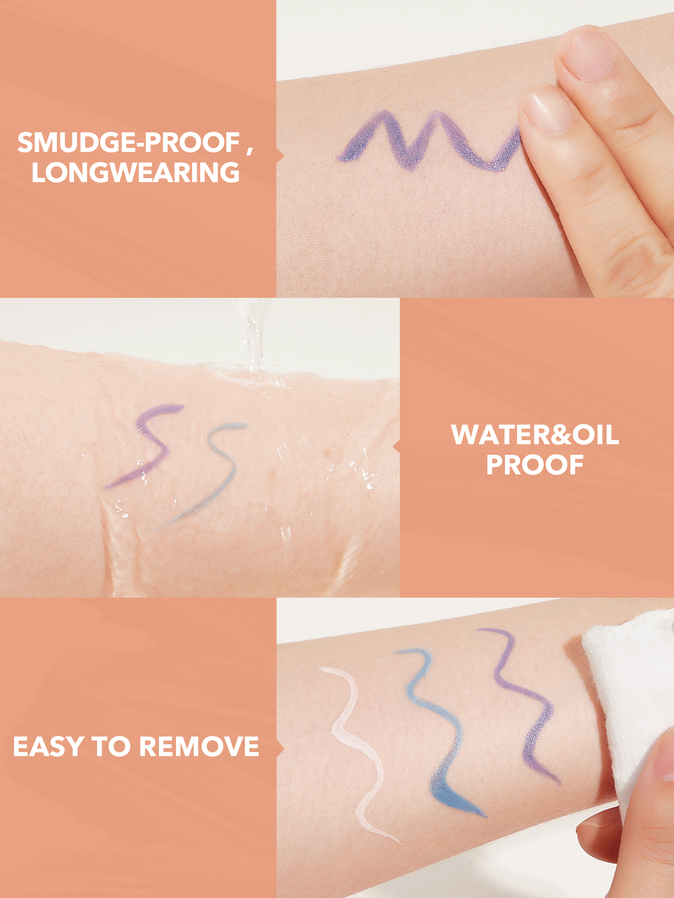 SHEGLAM Color Crush Liquid EyelinerFire Drill 7 Colors SmudgeProof