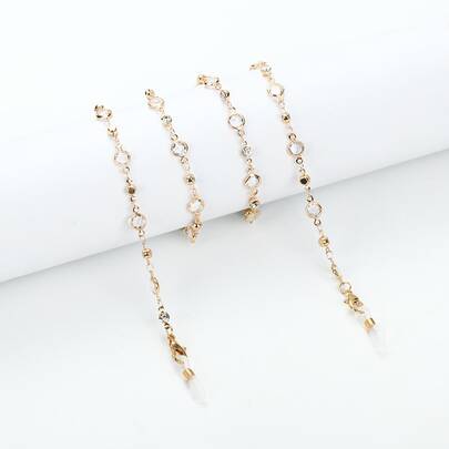 Rhinestone Decor Glasses Chain