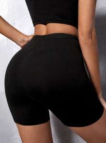 Zolique 蝴蝶圖案騎行褲 - 黑色 - 查看 2