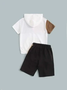 SHEIN Bộ hai mảnh Trai Dây kéo Túi Khối Màu Thể thao - Nhiều màu - Xem 2