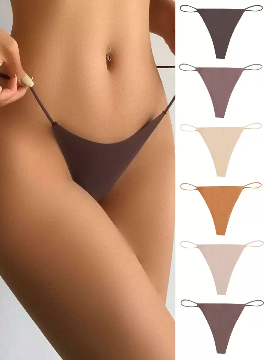 6 paquetes Conjunto de pantis sexy sin mostrar - Multicolor - Ver 1