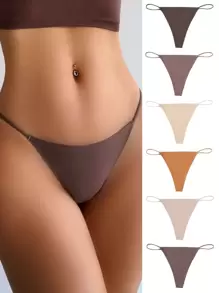 6 paquetes Conjunto de pantis sexy sin mostrar - Multicolor - Ver 4