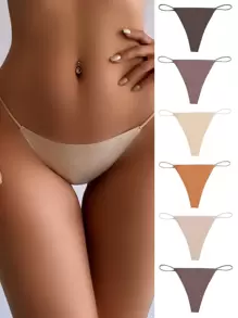 6 paquetes Conjunto de pantis sexy sin mostrar - Multicolor - Ver 6