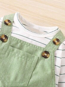 Baby Boy Striped Bodysuit With Overalls - Multicolor - View 5