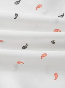 GENTILAND Áo sơ mi Nam Nút phía trước Tất cả trên in Giải trí - trắng - Xem 3