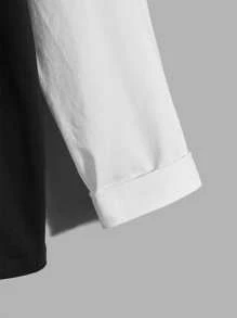 GENTILAND 宽松男式人物与日本图案二合一 T 恤 - 黑色 - 查看 3