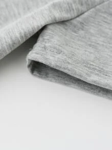 Toddler Girls 1pc Letter & Leopard Print Tee - Grey - View 5