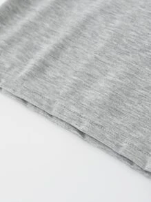 Toddler Girls 1pc Letter & Leopard Print Tee - Grey - View 4