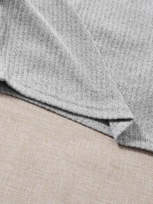 SHEIN 3pcs Ribbed Knit Crop Tee - Multicolor - View 4