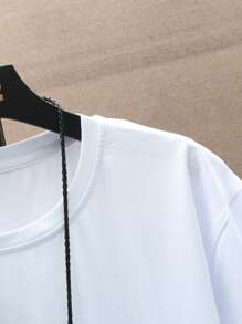 Manfinity RSRT 男士字母和棕櫚樹印花T恤 - 白色 - 查看 7