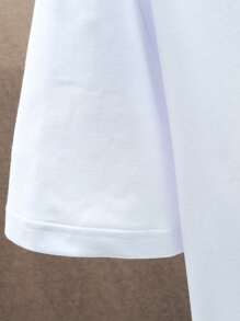 Manfinity RSRT 男士字母和棕櫚樹印花T恤 - 白色 - 查看 6