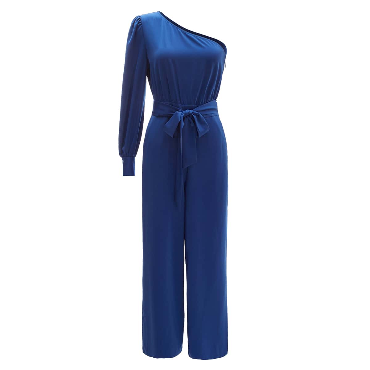 SHEIN BAE One Shoulder Belted Jumpsuit SHEIN USA