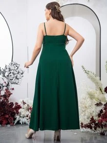 SHEIN Belle Plus Wrap Hem Cami Bridesmaid Dress