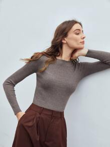 MOTF PREMIUM Suéter delgado - Marrón Mocha - Ver 5