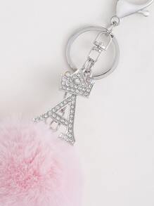 毛球鑰匙圈 - 粉色 - 查看 3