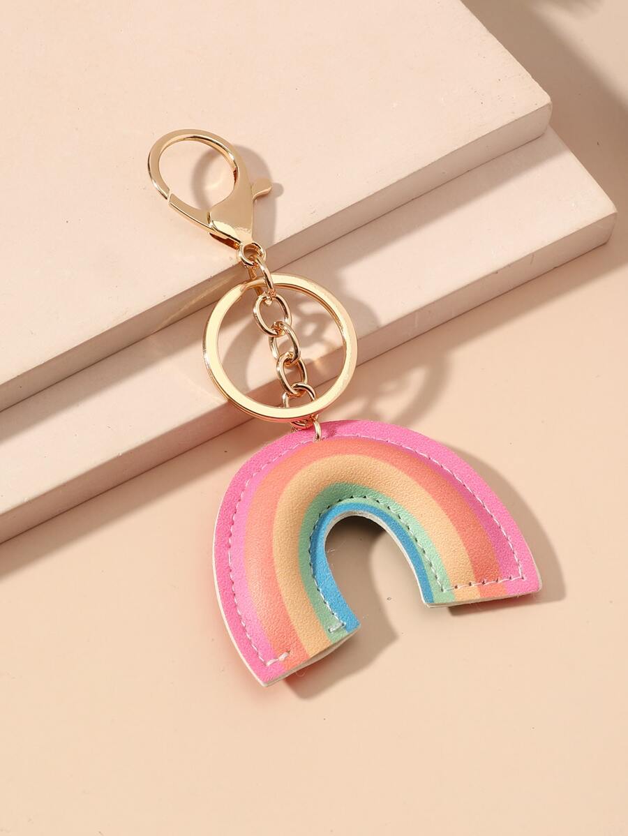 Rainbow Charm Keychain - Multicolor - View 1