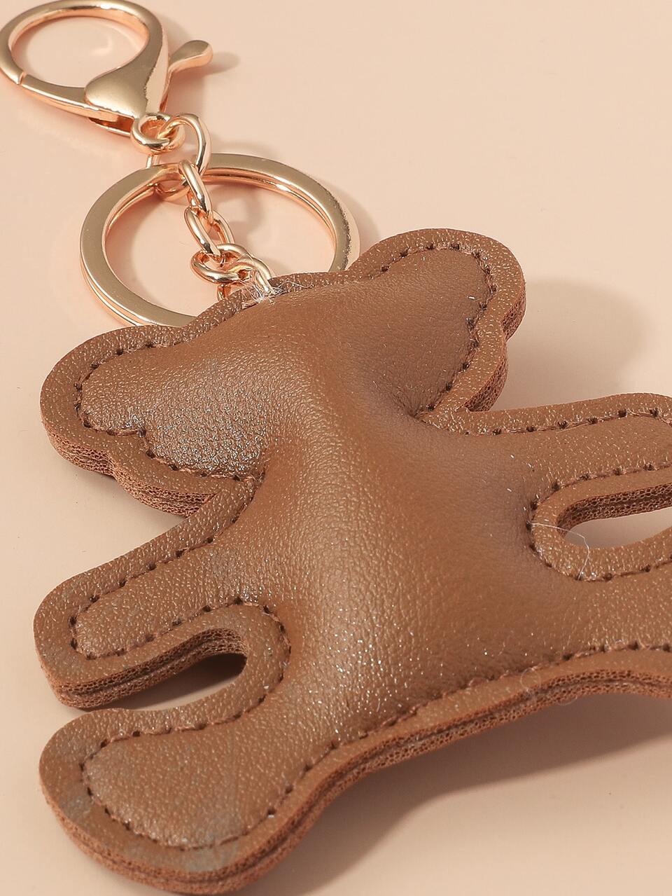 1pc Unisex Cartoon PU Leather Little Bear Keychain, Cute Pendant Gift For Friends And Couples, For Handbag/Backpack Car Accessories Bag Charm School Goth Y2k Gifts For Mother, Father, Graduation, And Teacher