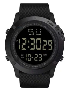 1 Đồng hồ kỹ thuật số quân đội thể thao ngoài trời đa chức năng cho nam - màu đen - Xem 3