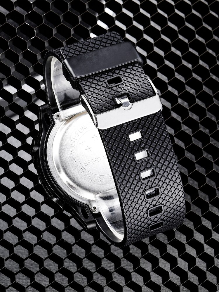 1 Đồng hồ kỹ thuật số quân đội thể thao ngoài trời đa chức năng cho nam - màu đen - Xem 5