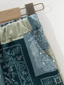 小男童佩斯利絲巾圖案短褲