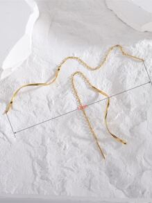 1 par de pendientes vintage elegantes con diseño geométrico, pendientes largos colgantes, adecuados para mujeres con rostro redondo